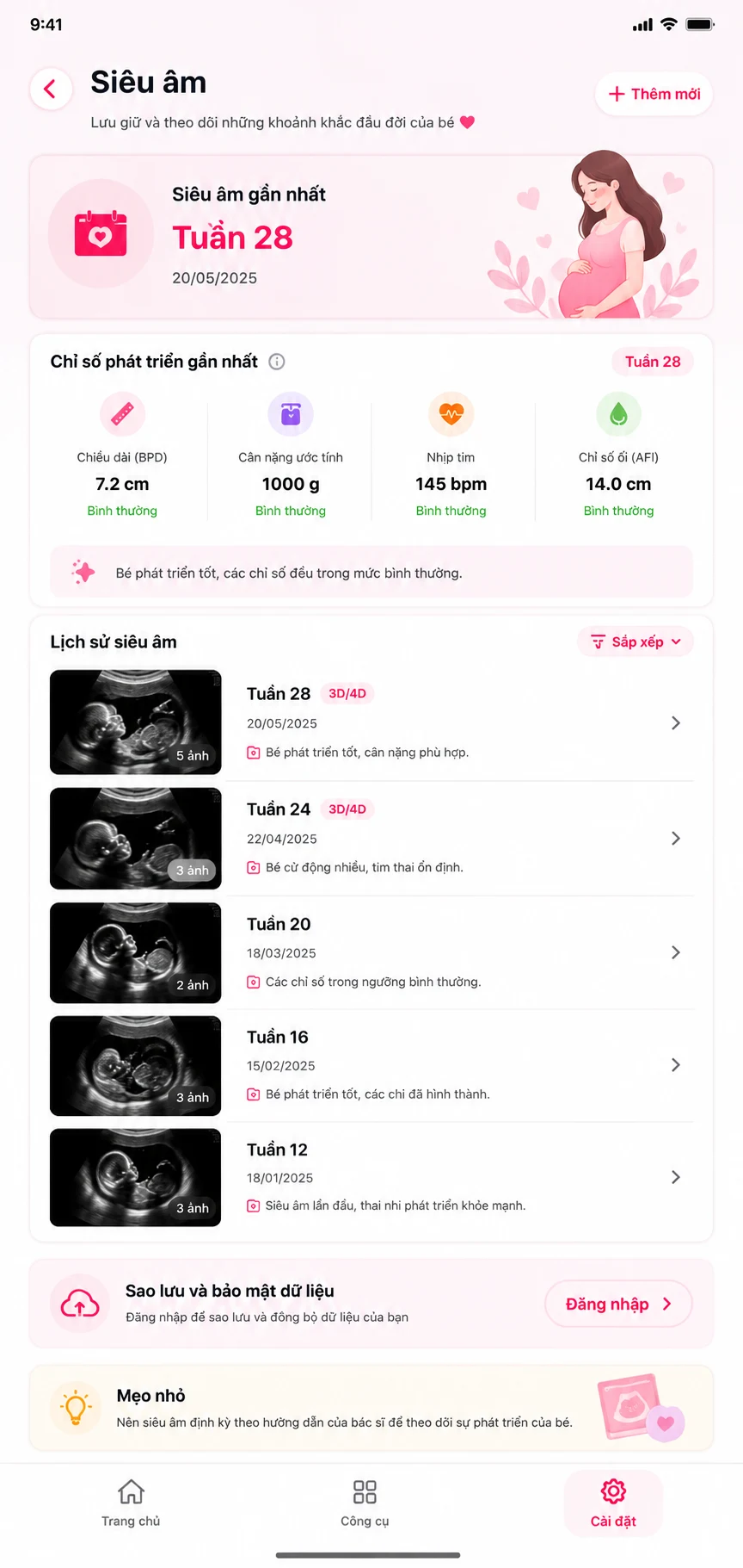 Bà Bầu VN - Theo dõi thai kỳ screenshot