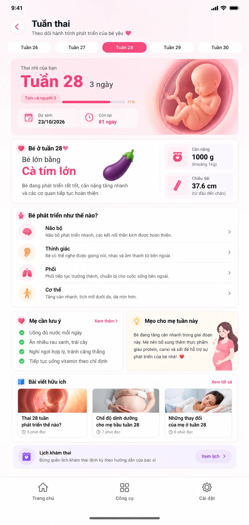 Bà Bầu VN - Theo dõi thai kỳ screenshot